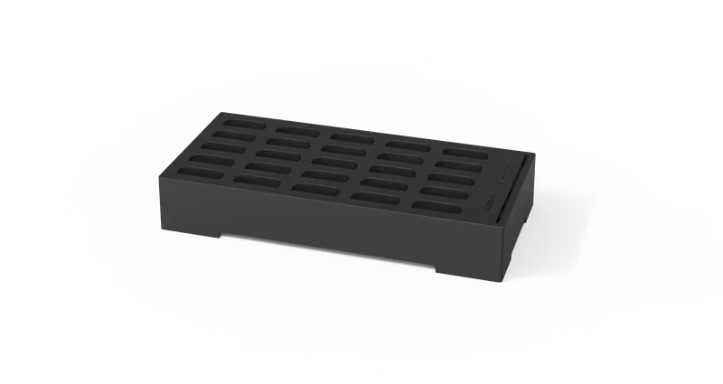 Basecamp — 3D render of the charging and sync station.