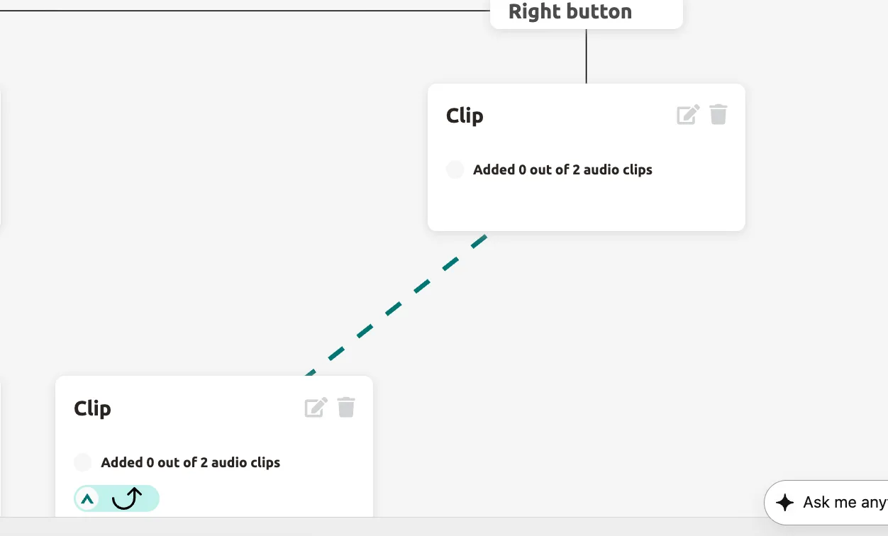 A dashed line shows the reconnection in progress.
