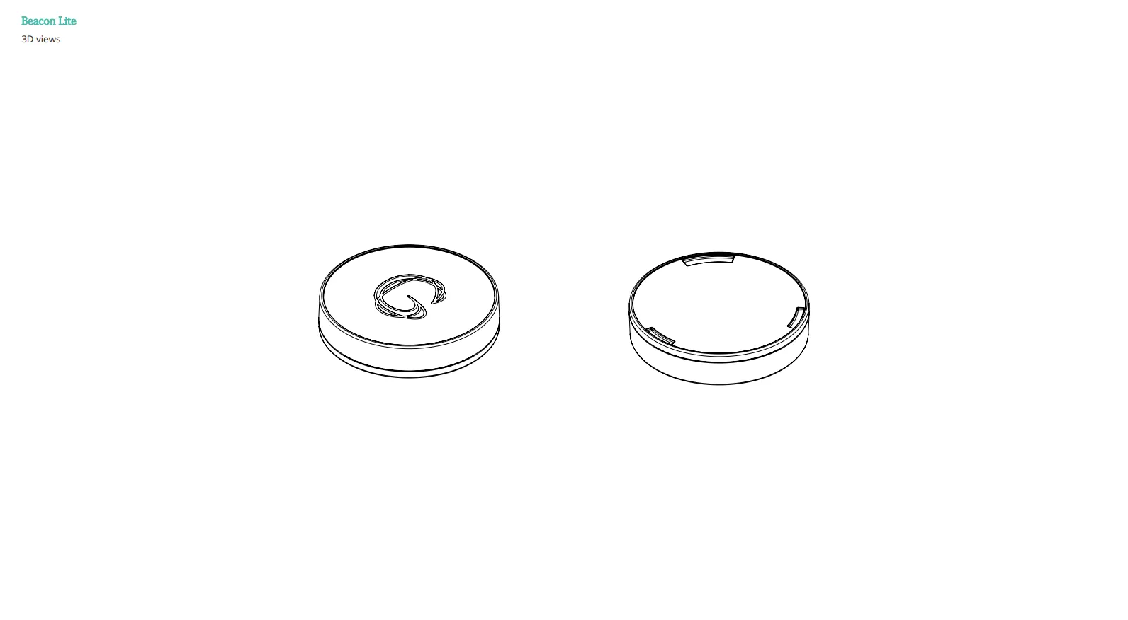 Beacon Lite branding sticker — Ø 43.5 mm